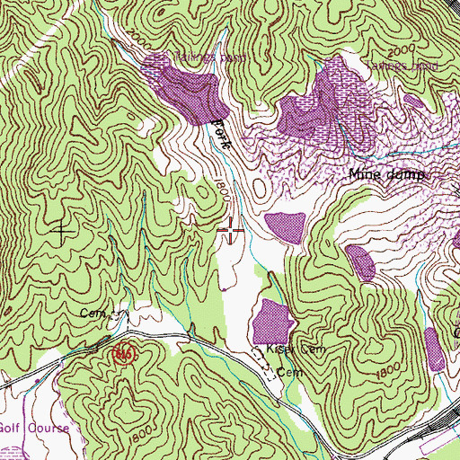 Topographic Map of Middle Fork Slurry Impoundment Dam, VA