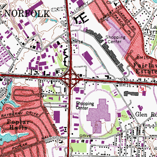 Topographic Map of Thomas Corner, VA