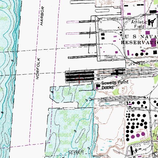 Topographic Map of Pier A, VA