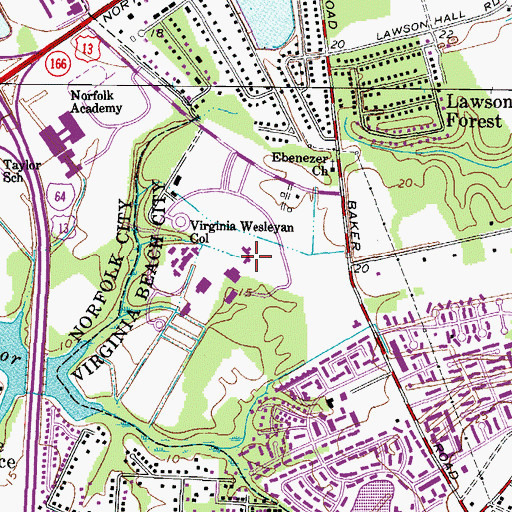 Topographic Map of Gum Hall, VA