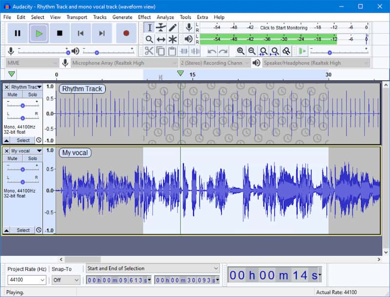 Audacity Interface