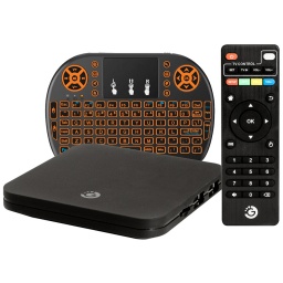 COMBO TV BOX GBOX 16GB LITE 4K UHD TECLADO INALAMBRICO GOLDTECH