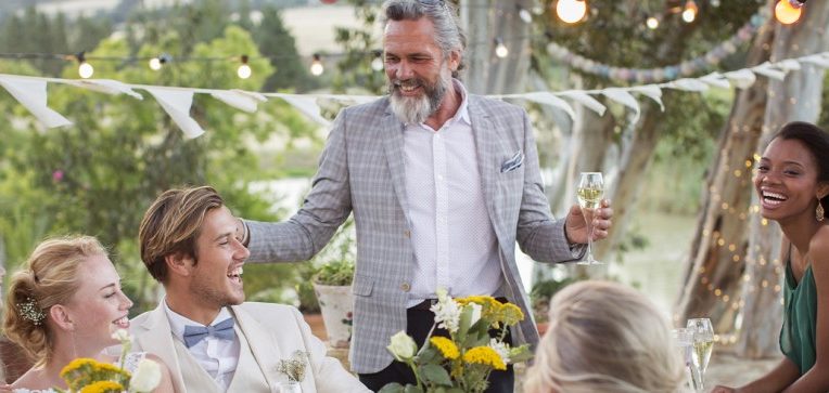 Father Toasting to the wedding party