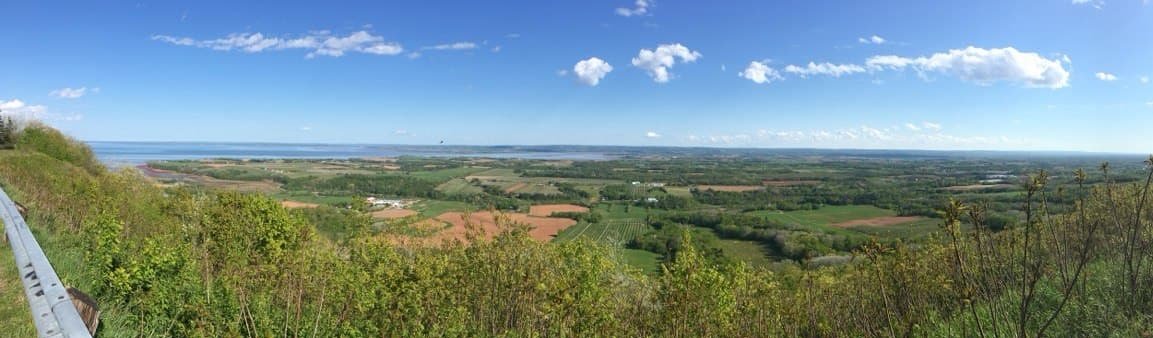 Photo by Claus Rinner showing Southern Georgian Bay landscape from a lookout