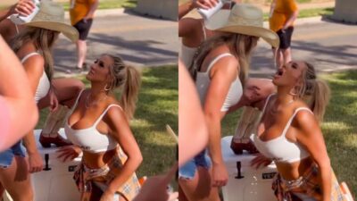 Photos of Tennessee Vols fans playing drinking game