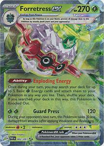 Pokemon Trading Card Game: Paldean Fates Forretress ex - 002/091 (TAX HOLIDAY)