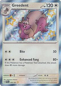 Pokemon Trading Card Game: Paldean Fates Greedent - 206/091 (TAX HOLIDAY)