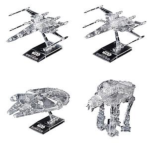 Star Wars 1/144 & 1/350 & 1/540 Scale Model Kit: (Star Wars: The Last Jedi) Clear Vehicle Set