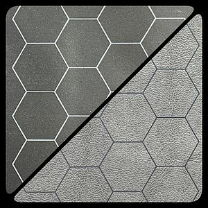 Battlemat 1" Reversible: Black & Grey Hexagon (CHX96680)