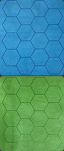 Megamat 1" Reversible: Blue & Green Hexagon (CHX97665)