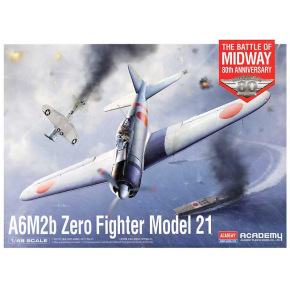 Model Kit letadlo 12352 - A6M2b Zero Fighter Modrel 21 "Battle of Midway"  (1:48)