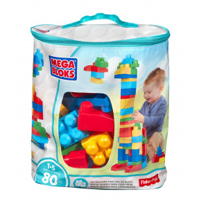 Mattel Mega Bloks First Builders pytel kostek (80) modrý