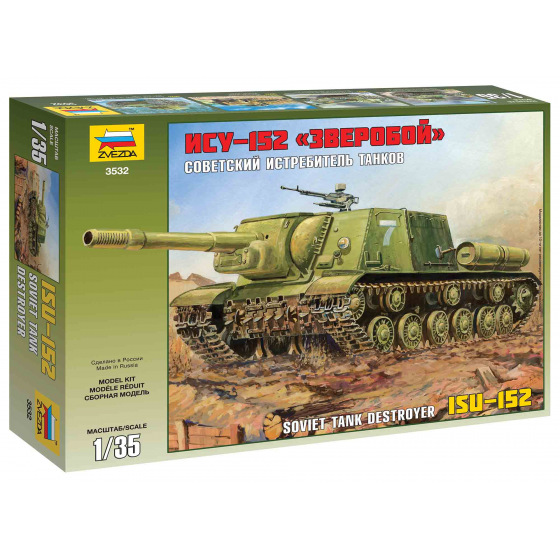 Zvezda Model Kit military 3532 - ISU-152 Soviet Self-propelled Gun (1:35)