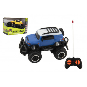 Teddies Auto RC mini SUV plast 14cm 27MHz na dálk. ovl. na bat. se světl. 2 barvy v krab. 16x12x10