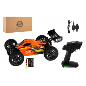 Teddies Auto RC Buggy Bonzai Jubatus terénní 30cm plast oranžové 2,4GHz na bat.+2xdob. pack v krab. 40x14x21