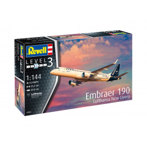 Revell Plastic ModelKit letadlo 03883 - Embraer 190 Lufthansa New Livery (1:144)