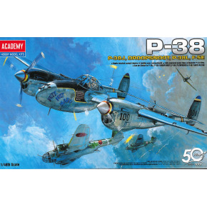 Academy Model Kit letadlo 12282 - P-38 COMBINATION VERSION (1:48)