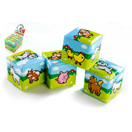 teddies Kostka Moje první zvířátka 7x7cm v sáčku 0+