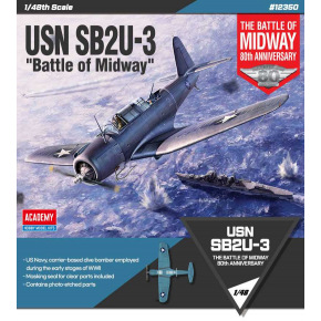 Academy Model Kit letadlo 12350 - USN SB2U-3 &quot;Battle of Midway&quot; (1:48)