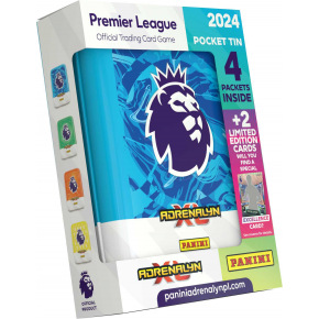 Panini PREMIER LEAGUE 2023/2024 - ADRENALYN - plechová krabička (pocket)