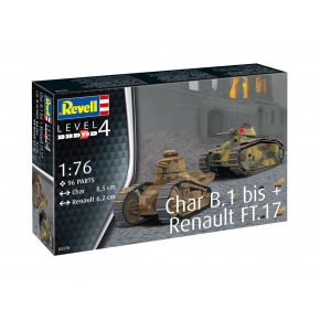 Revell Plastic ModelKit military 03278 - Char B.1 bis & Renault FT.17 (1:76)