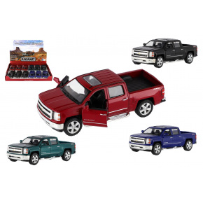 Teddies Auto Kinsmart Chevrolet 2014 Silverado kov/plast 13cm 4 barvy na zpětné natažení