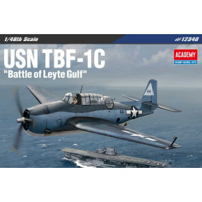 Academy Model Kit letadlo 12340 - USN TBF-1C "Battle of Leyte Gulf" (1:48)