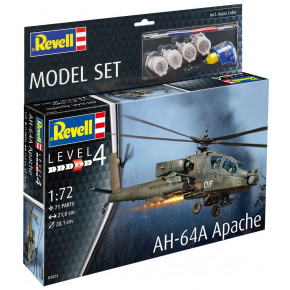 Revell ModelSet vrtulník 63824 - AH-64A Apache (1:72)