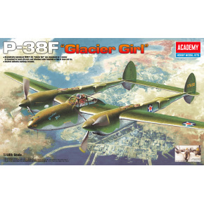 Academy Model Kit letadlo 12208 - P-38F LIGHTNING GLACIER GIRL (1:48)