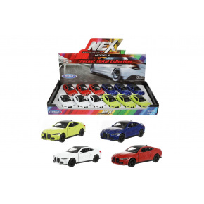 Teddies Auto Welly BMW M4 kov/plast 12cm 4 barvy na zpětné natažení