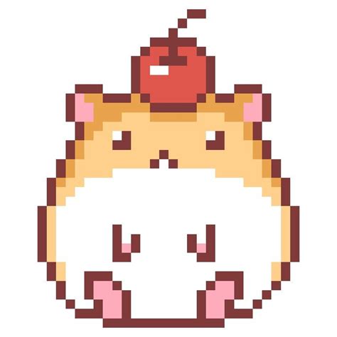 Kawaii Cute Pixel Art Grid Easy Canvas Broseph