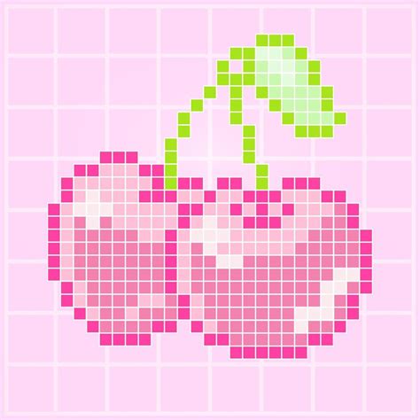 Cute Pixel Art Grid Food