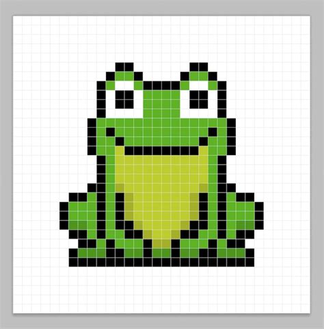 Easy Cute Pixel Art With Grid