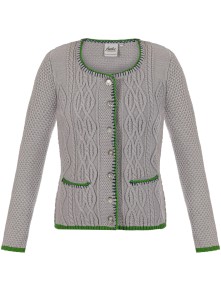 Bavarian ladies cardigan Steffi grey