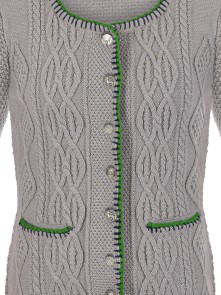 Bavarian ladies cardigan Steffi grey