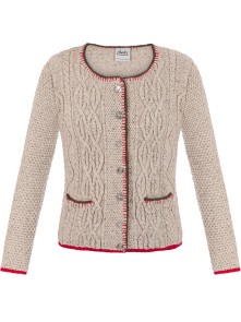 Bavarian ladies cardigan Steffi beige