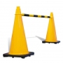 Retractable Cone Bar - Black & Yellow