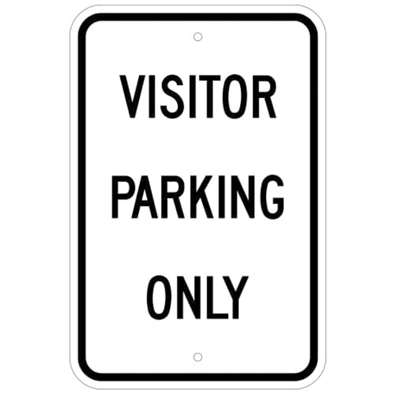 Aluminum Visitor Parking Only Sign-trafficsafetywarehouse.com