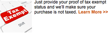 Provide proof of tax exempt status and we'll make sure your purchase is not taxed. Click to learn more.