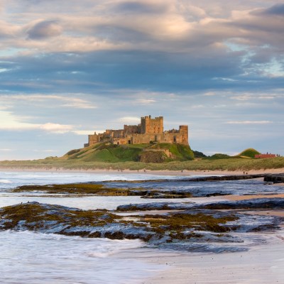 Bamburgh Castle in Northumberland, UK