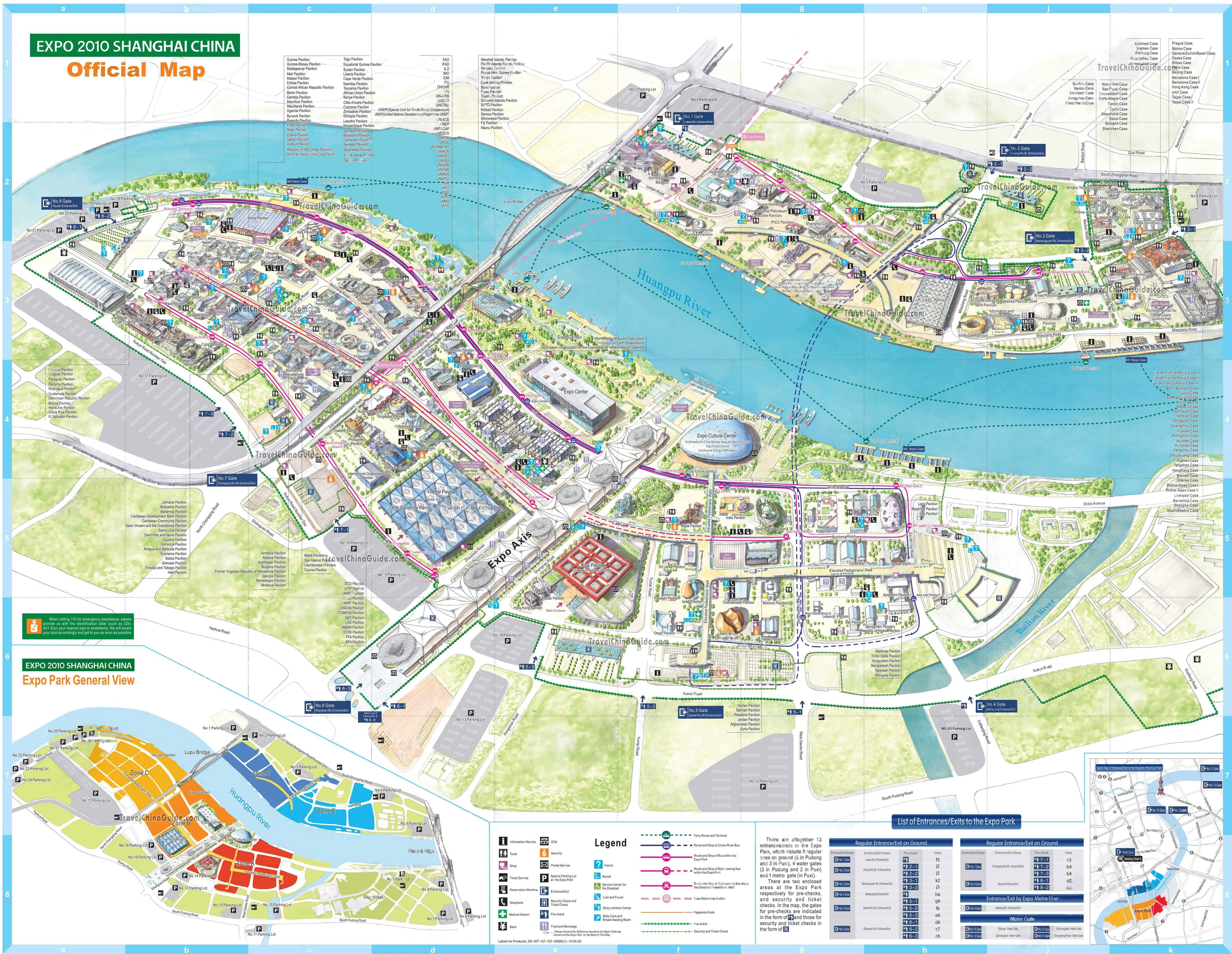 Shanghai Maps China Tourist Attractions Districts City Suburb