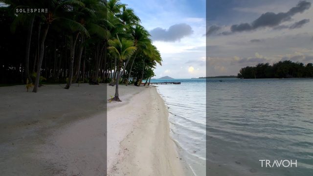 Walking Tour - Tropical Storm - Motu Tane Island - Bora Bora, French Polynesia - Vertical 4K Travel