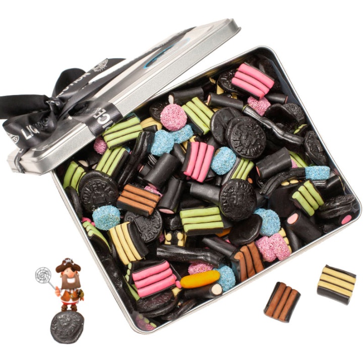 Liquorice Assortment Selection Tin - Personalised Ribbon