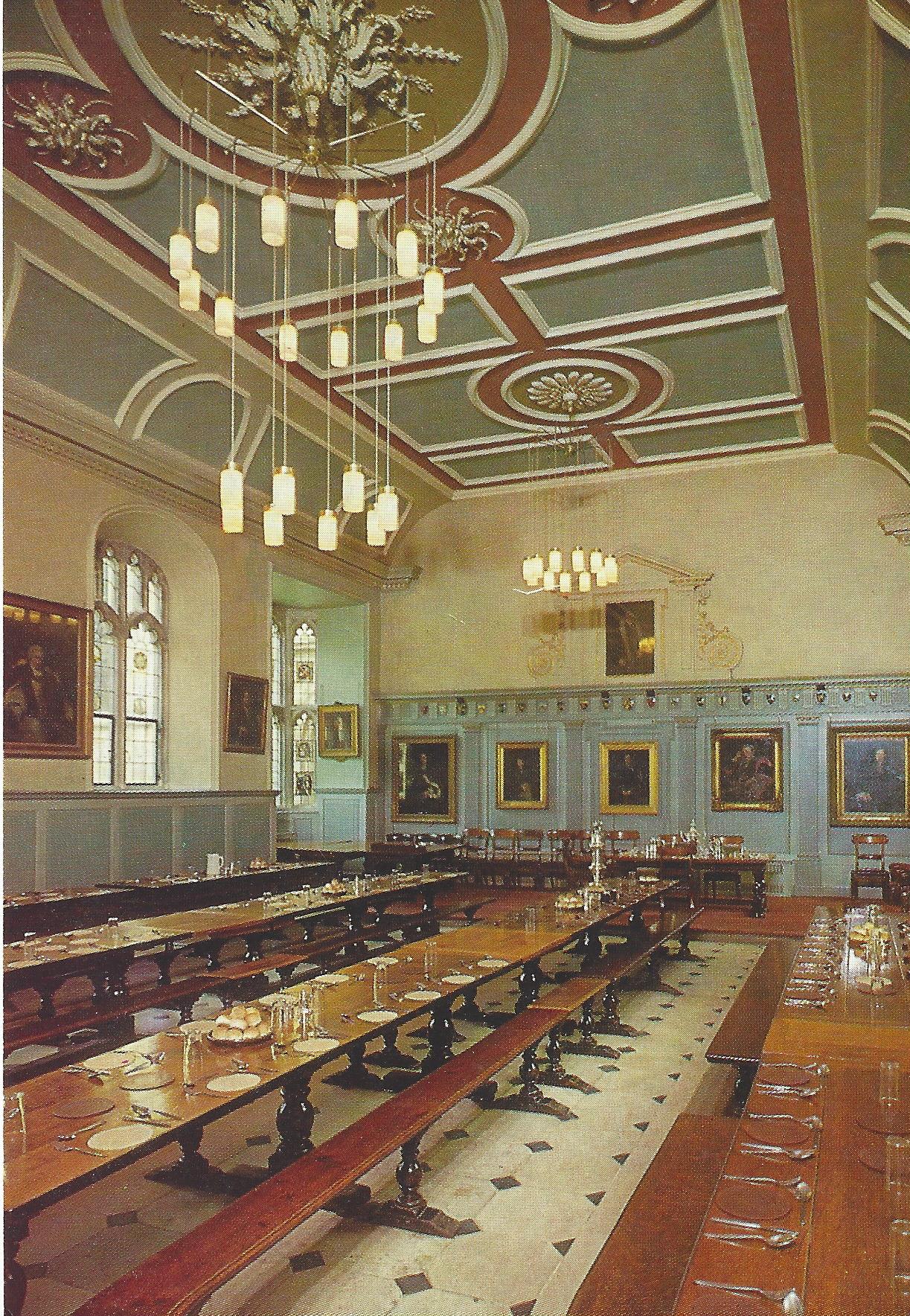 A photograph of the Trinity Dining hall in 1960.