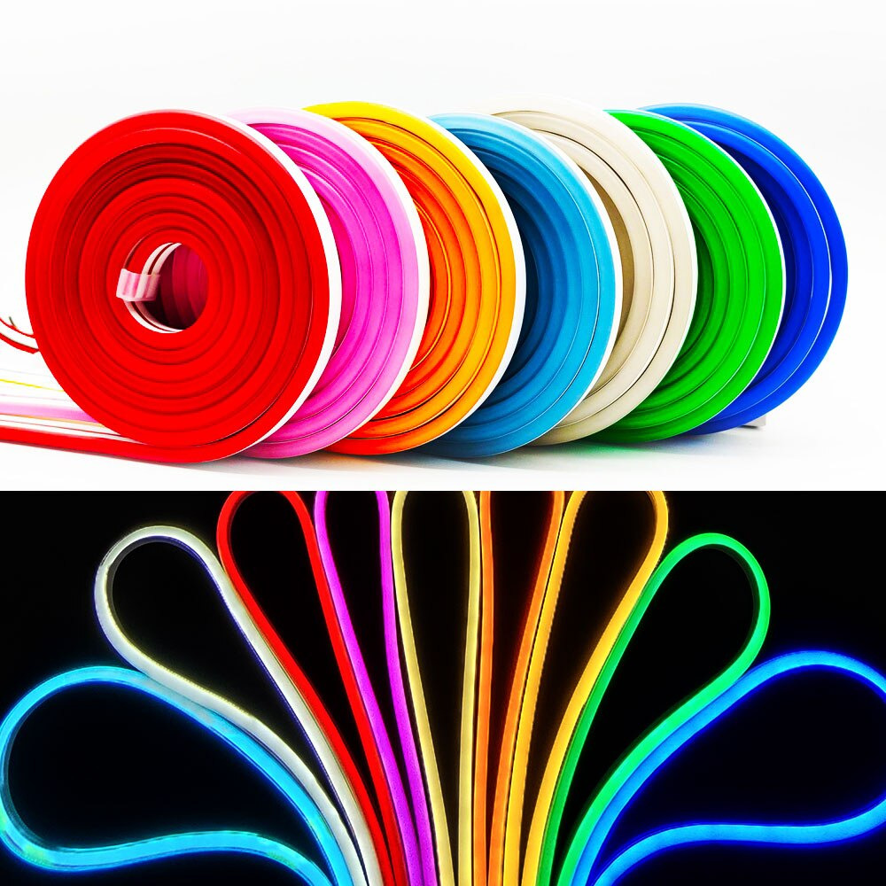 5 Meter Neon Flex LED Strip Lights Flexible Waterproof, Vibrant Neon LED Strip Lights, Neon Rope Light For Home Decor, Automobile, Indoor & Outdoor Lighting