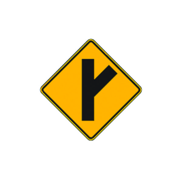 Side Road (diagonal) Right Sign W2-3R