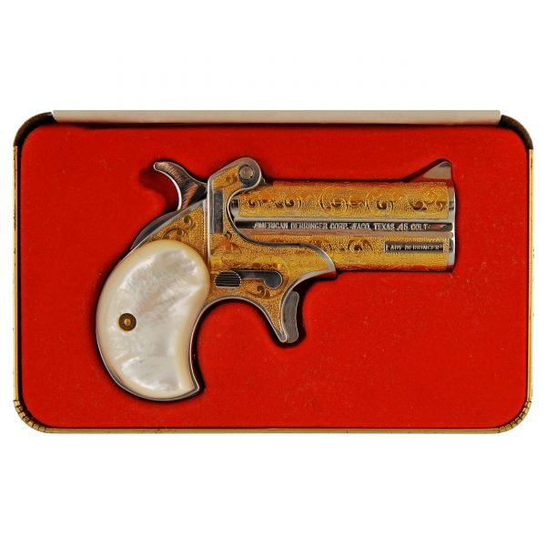 American Derringer, Legendary Model1 Gold Lux - .45 Long Colt - Single Action Sistem - Lüks Altın Gravür - Sedef Kabze - 3 inç Namlu - 425 gr -1-