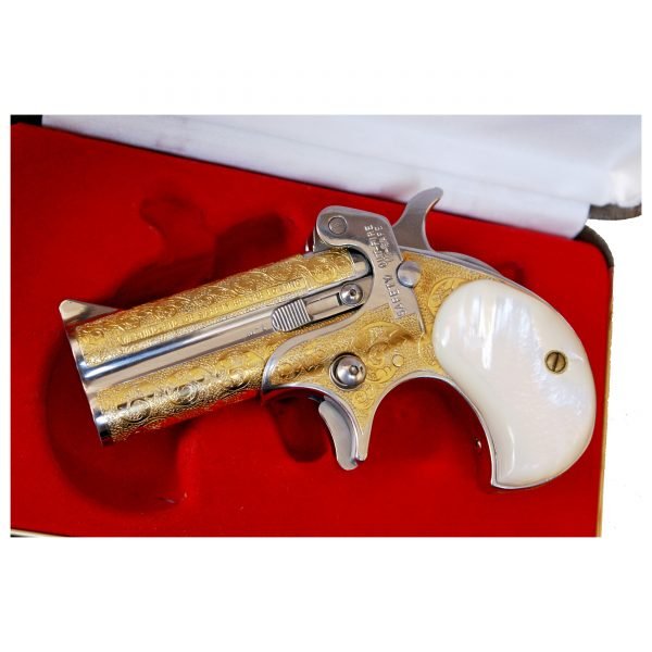 American Derringer, Legendary Model1 Gold Lux - .45 Long Colt - Single Action Sistem - Lüks Altın Gravür - Sedef Kabze - 3 inç Namlu - 425 gr -2-