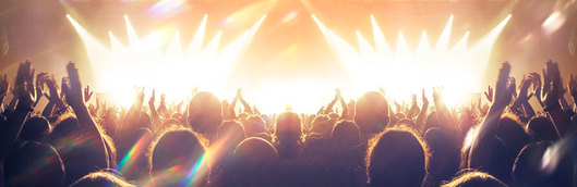 Excited crowd during a live music concert at Turning Stone Resort Casino