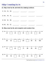 Skip Counting by 5s Worksheets